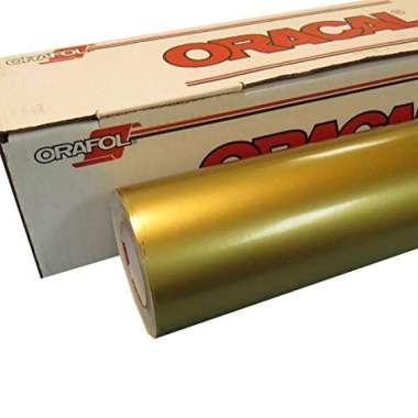 Stiker / Sticker Oracal 651 Gloss Matte Mobil dan Motor 62cm x 100 cm Gold Glossy