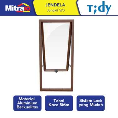 Jendela Jungkit Aluminium 60x150cm Coklat W3 - Tidy [INCLUDE PACKING KAYU] -