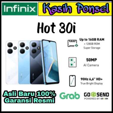 Infinix Hot 30i Ram 8/128 Gb Garansi Resmi Putih