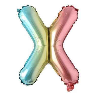 OEM SK-C390 Ballon Foil Abjad Alphabet Polos Gradient A-Z Balon Foil Angka 0-9 / Balon Foil Huruf Ab