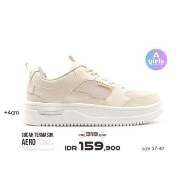 Aerostreet 37-40 Evelyn Natural Natural Emas - Sepatu Sneakers Wanita 37