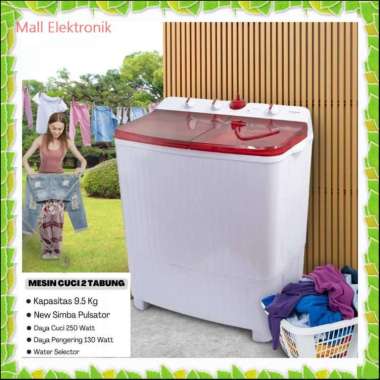 MESIN CUCI 2 TABUNG murah POLYTRON PWM-951 murah promo