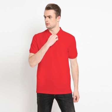 RBJ Polo Shirt Kerah Polos Pria 207300171 RED F1 L