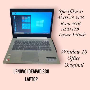 Laptop Lenovo Ideapad 330 AMD A9-9425 Gen7Th Ram4Gb Hdd1TB 14inch