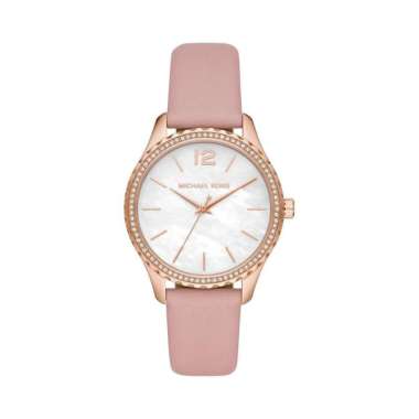 Jam Tangan Wanita Michael Kors Layton MK2909 Pink Leather Strap