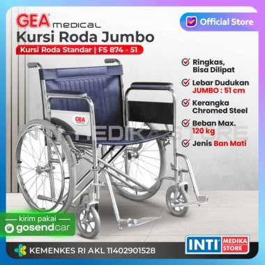 GEA - Kursi Roda STANDAR Rumah Sakit Jumbo FS 874 51