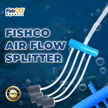 Fishco Keran Kran Udara Air Flow Splitter Pembagi Selang Aerator 6 Lubang