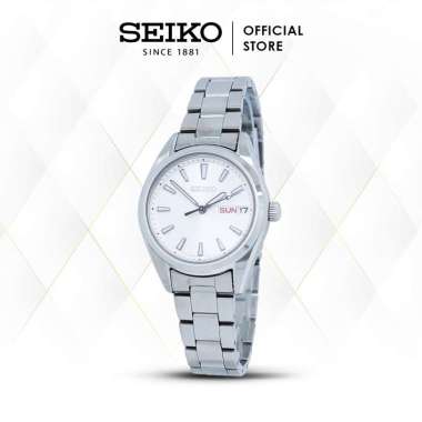 Jam Tangan Wanita Seiko Dress Watch SUR349P1 SUR349 White Quartz Stainless