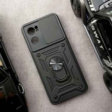 Casing Oppo Reno 7 5G Case Oppo Reno 7 5G Softcase Slide Camera Armor Reno 7 5G Hitam
