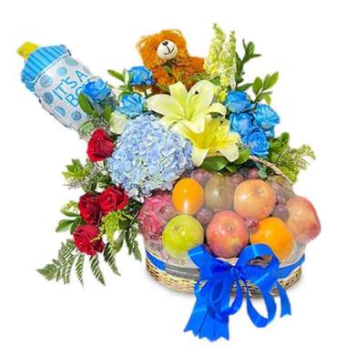 Parcel Buah dan Bunga Hadiah Bayi - Newborn Celebration - FlowerAdvisor