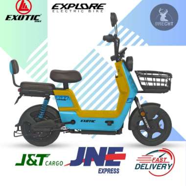 Sepeda Listrik EXOTIC Explore New Model 500 Watt biru
