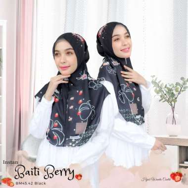 Hijabwanitacantik - Instan Baiti Berry - BM45.42 Black | Hijab Instan