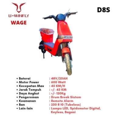 Sepeda Listrik U-Winfly D8S Sepeda Listrik D8S U-Winfly Sepeda Listrik U-Winfly Sepeda Listrik Murah