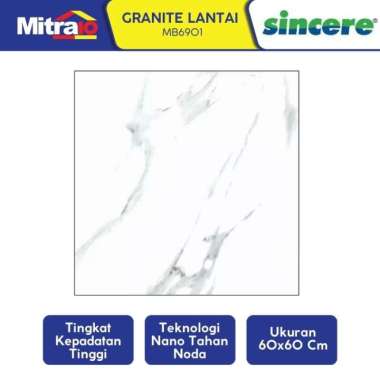 Sincere Granite Lantai MB6901 60x60 Cm Glossy Putih - Multicolor