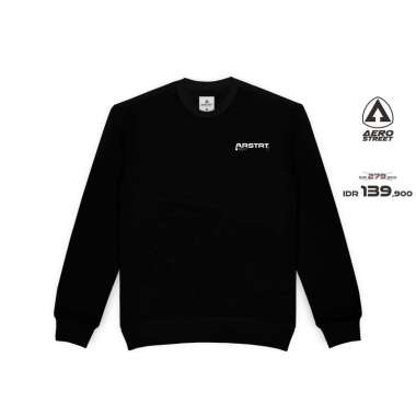 Aerostreet Crewneck Dominate Hitam Sweater Sweatshirt BBAAA S