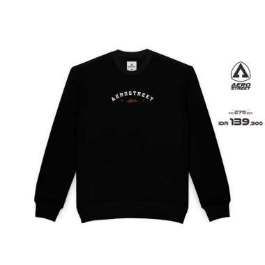 Aerostreet Crewneck Mac Roland Hitam Sweater Sweatshirt BAAAA S