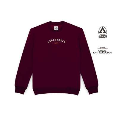 Aerostreet Crewneck Mac Roland Maroon Sweater Sweatshirt BBAAA M