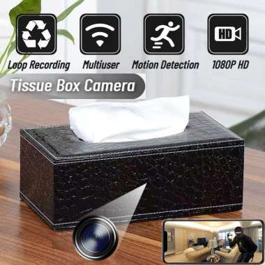 Spy IP Camera CCTV Wifi Kotak Tempat Tisu Tissue Box Resolusi Full HD 1080P Motion Detection Smart C