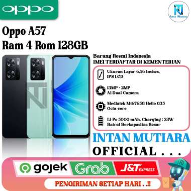 Oppo A57 Ram 4 Rom 128GB HItam