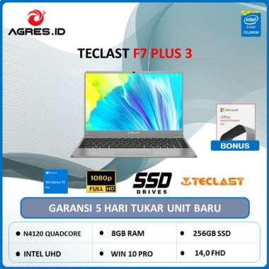 TECLAST F7 PLUS 3 - INTEL N4120 8GB 256SSD 14.0 FHD WIN10 DARK GREY WINDOWS 11 HOME BUNDLE EXTRA