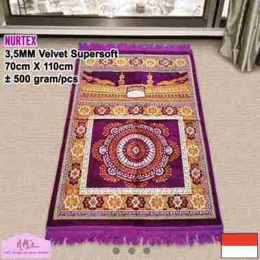 Nurtex - Sajadah sejadah beludru bulu supersoft turki turkey murah dewasa 70 cm x 110 cm warna dan m