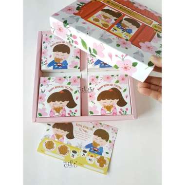 (CICIKOKO MOONCAKE ISI 4) box untuk mooncake mid autumn [10 set]