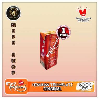 Teh Botol Sosro Original Kotak - 200 ml (Kemasan Satuan)