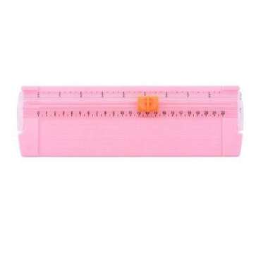 Trimmer Pemotong Kertas A5 Mini Portable untuk Scrapbook Pink