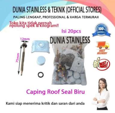 Caping Roof Seal Blue Atap Ecoroof UPVC per 20pcs