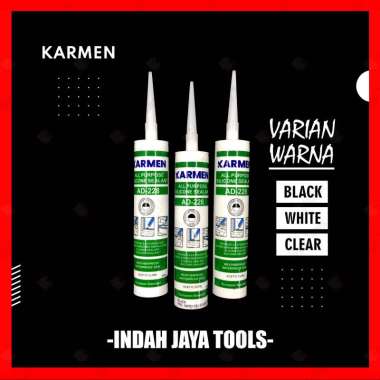 KARMEN Silicone Sealant Botol Lem Kaca Aquarium Silikon Perekat Tape BLACK HITAM