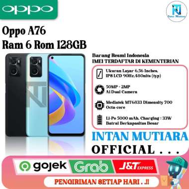 Oppo A76 Ram 6 Rom 128GB Prism Black