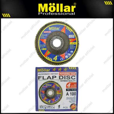 MOLLAR Flap Disc Grit 100 Mata Gerinda Amplas Besi - Satuan