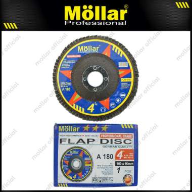 MOLLAR Flap Disc Grit 180 Mata Gerinda Amplas Besi - Satuan