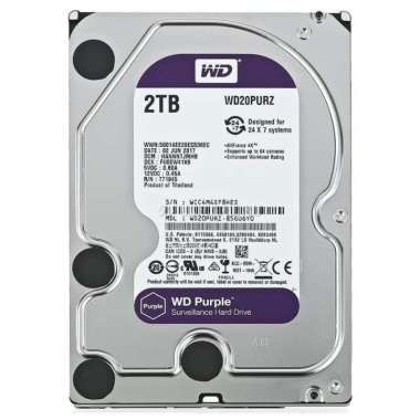 Hard disk WD purple, HDD 3.5inch 2 TB - HARD DISK khusus CCTV HDD Surveillance