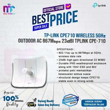 TP-LINK CPE710 Wireless 5GHz Outdoor AC 867Mbps 23dBi TPLINK CPE-710