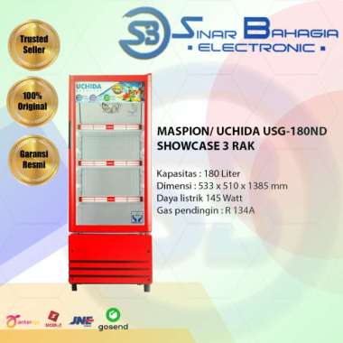 UCHIDA / MASPION USG-180ND SHOWCASE 3 RAK (NEW) (KHUSUS BANDUNG)