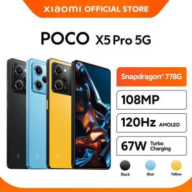 Official Xiaomi POCO X5 Pro 5G (6GB+5GB/128GB) | (8GB+5GB/256GB) Snapdragon 778G 5G 120Hz AMOLED 67W 108MP NFC 6GB+5GB/128GB Blue