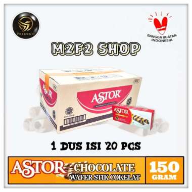 Promo Harga Astor Wafer Roll Double Chocolate 150 gr - Blibli