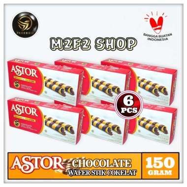 Promo Harga Astor Wafer Roll Double Chocolate 150 gr - Blibli