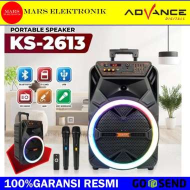 ADVANCE KS-2613 Speaker Meeting Portable Speaker Ampli Bluetooth 12''
