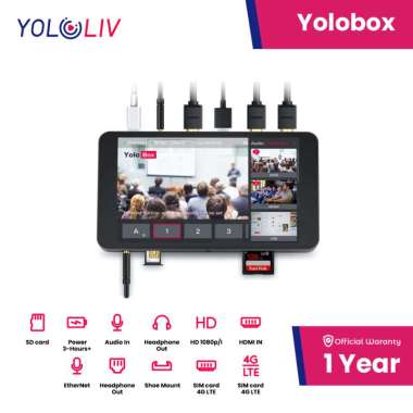 Yololiv Yolobox Pro Portable Multi-Camera Streaming Switcher Monitor Garansi Resmi