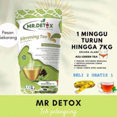 Mr Detox Slimming Tea Teh Pelangsing penurun berat badan