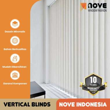 Nove Vertical Blind Indoor Black Out - Blok Cahaya 100% - Tirai Gulung TS - 01