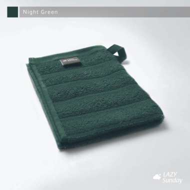 Handuk Kecil / Handuk Muka / Face Towel - Premium Towel 30x40 cm - LAZY Sunday Night Green