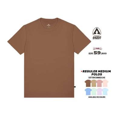 Aerostreet T Shirt Polos Medium Kaos T-Shirt Tshirt KCAAA Sky blue M