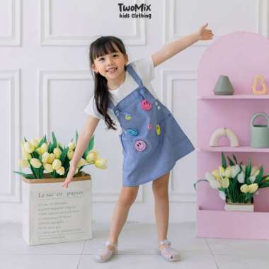 Two Mix - Dress Anak Perempuan Lucu - Baju Anak Cewek Jeans 1-8 Tahun 4137C 7