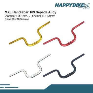 MXL Stang Sepeda Stir Handle Bar 169 Type M Cruiser Bar Steering Handle Gold
