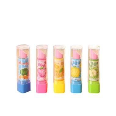 OEM SK-A70 Penghapus Model Lipstik Karakter Buah Random / Penghapus Pensil Eraser Buah Warna Warni L
