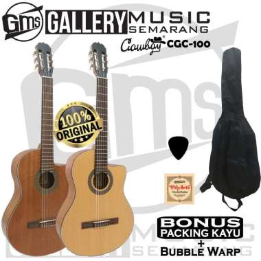 ORIGINAL!!! Gitar Klasik Import Merk Cowboy CGC-100 NA CGC 100NS PAKET B CGC-100 NA Natural