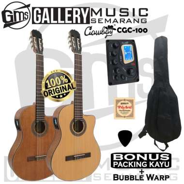ORIGINAL!!! Gitar Klasik Elektrik Import Merk Cowboy CGC-100NA CGC 100NS Equalizer Tuner Cowboy AW-1